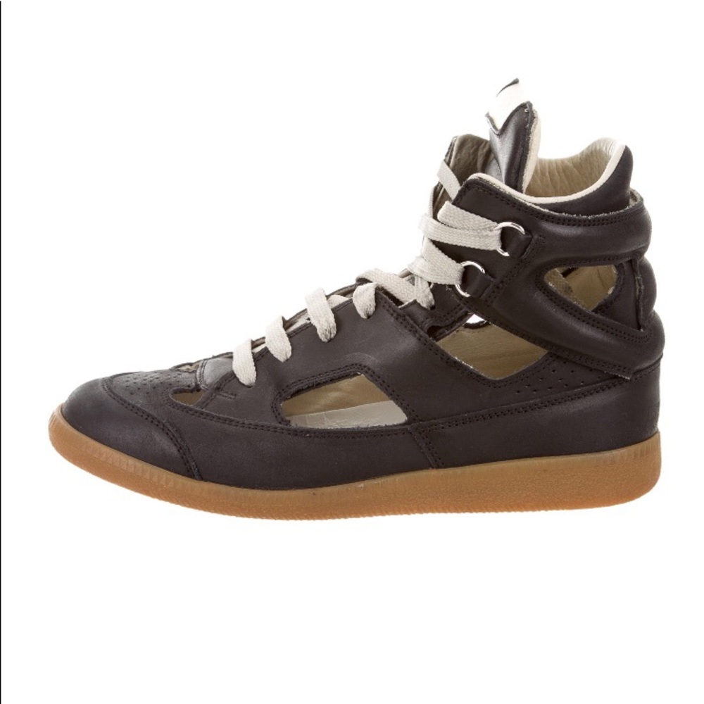 High top leather sneakers